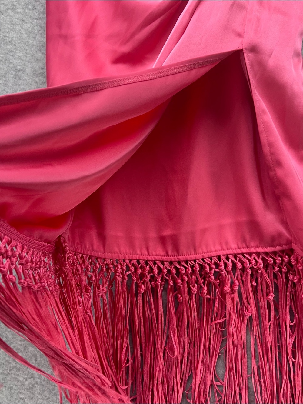 Rachel Zoe Pink Fringe Slip Skirt Set - Picture 8 of 13